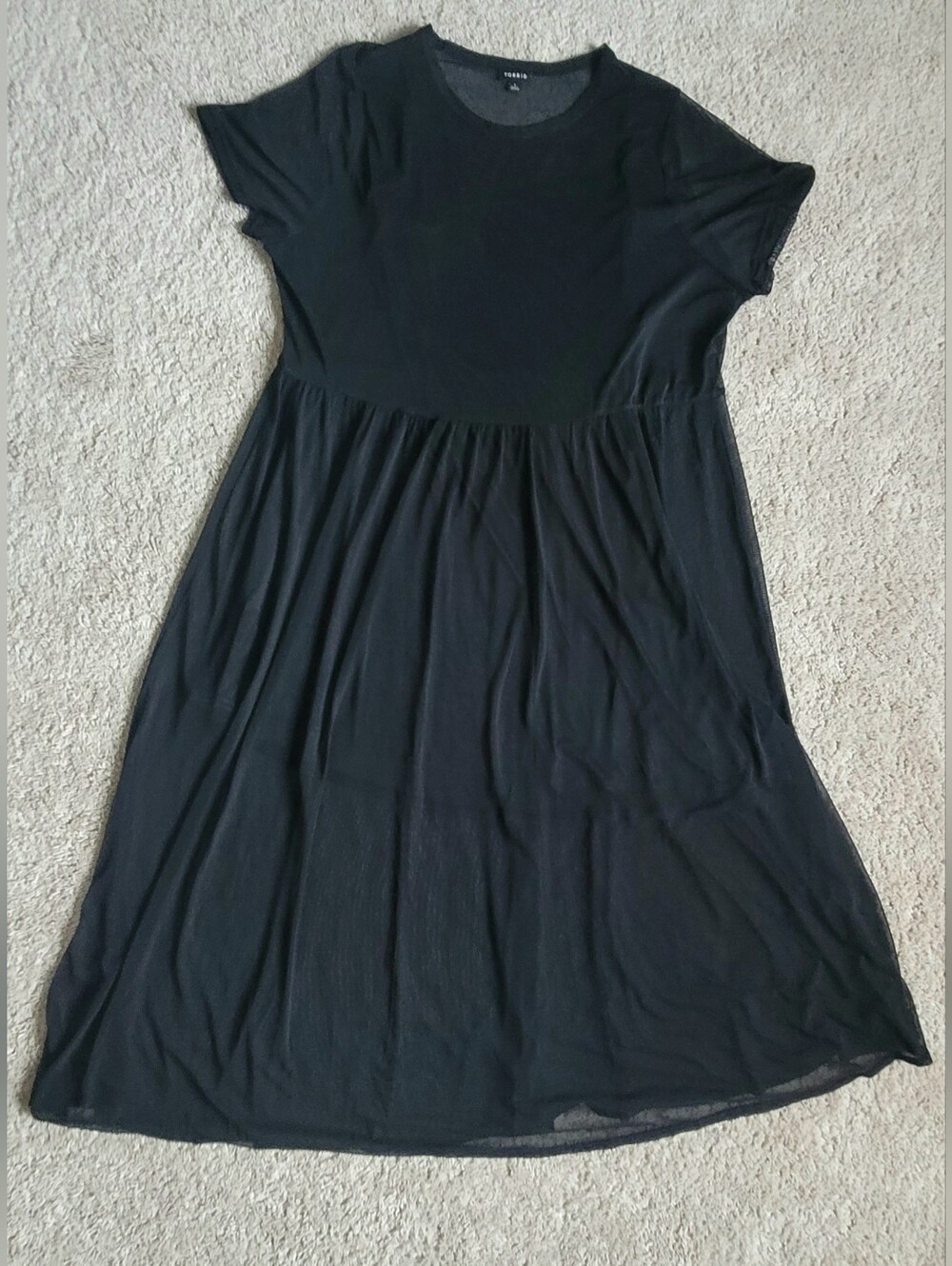 TORRID BLACK MESH, LINED DRESS, size 1x - Picture 7 of 10
